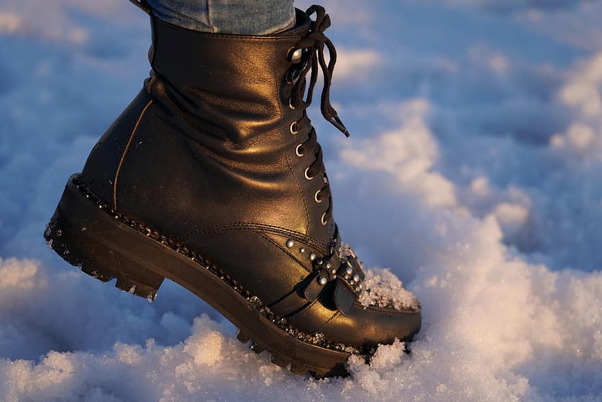 scarpa, avvio, calzature, ghiacci, brina, la neve