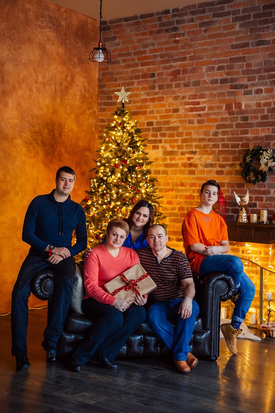 ครอบครัว, มีความสุข, กลุ่ม, ความสัมพันธ์, คน, ความรัก, ด้วยกัน, นั่ง, ปีใหม่, คริสต์มาส, เครื่องประดับ