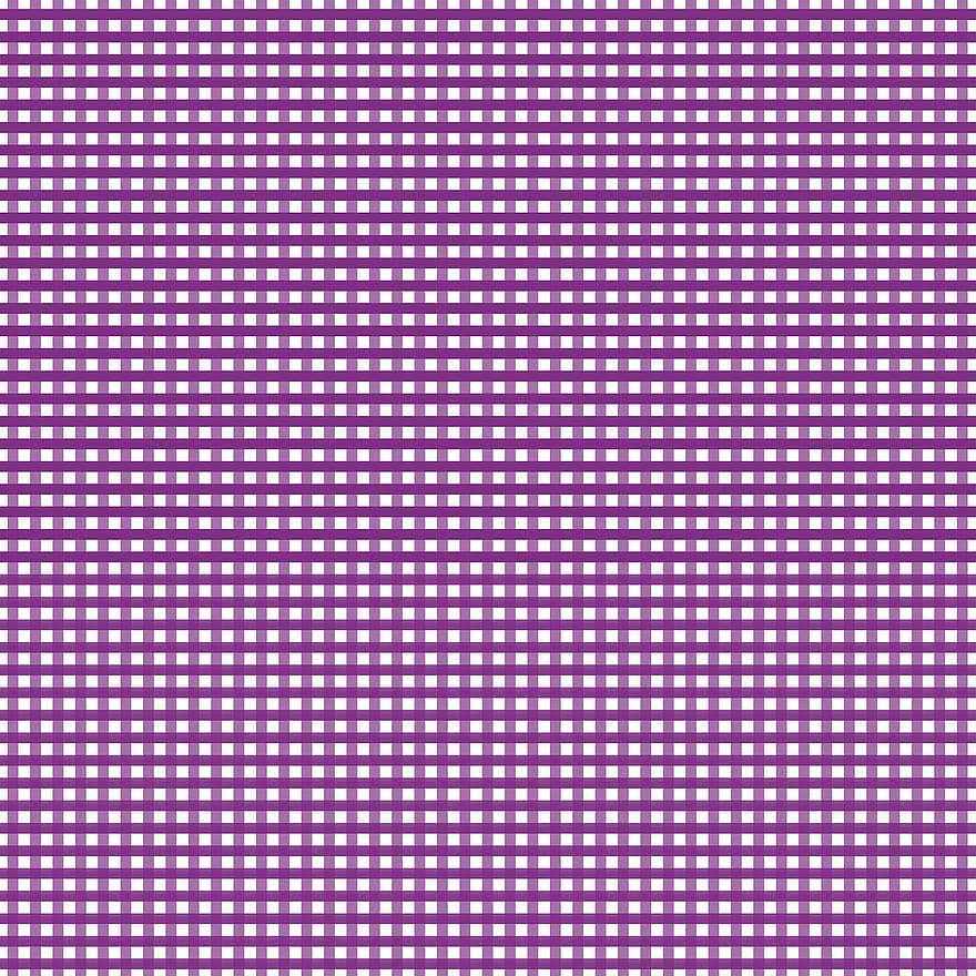 Gingham, Check, Plaid, Fabric, Pattern, Squares, Stripes, White, Decoration, Holiday, Purple