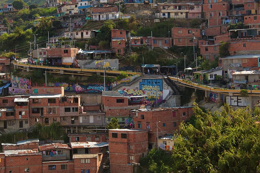 Kolumbia, medellina, graffiti, fotografia, ulica, Miasto