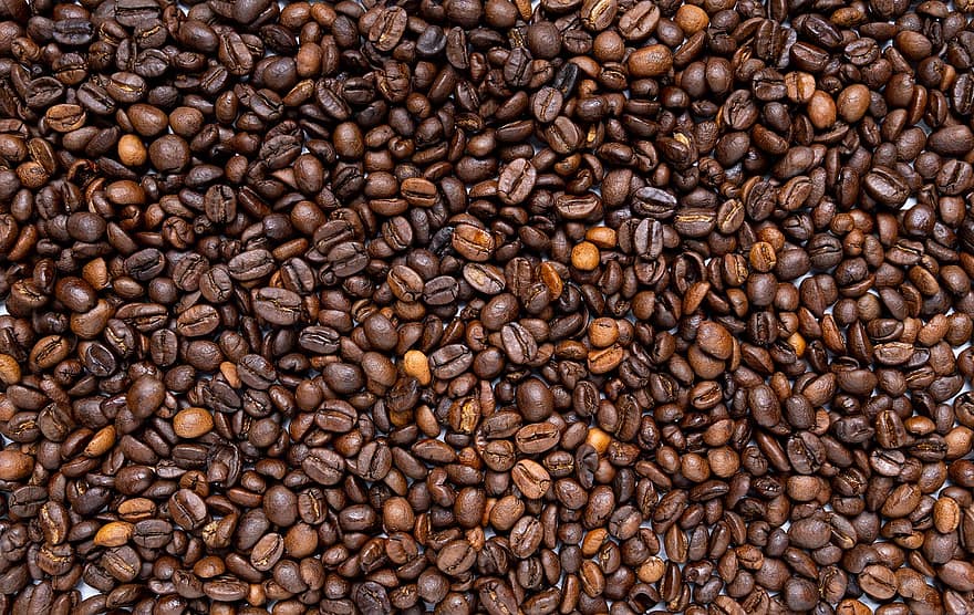 kopi, biji kopi, panggang, kafein, kacang polong, aromatik, organik, tekstur, merapatkan, latar belakang, Latar Belakang