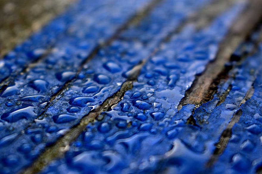lietus pilieni, ūdens pilieni, fona, kritums, tuvplāns, zils, slapjš, lietus, abstrakts, šķidrums, makro
