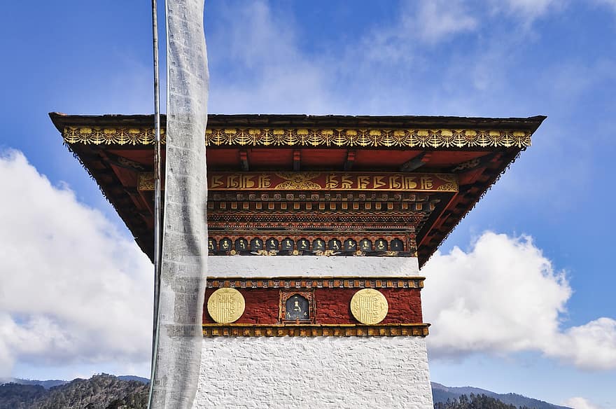 Druk Wangyal Chortens, Butão, stupa, budismo, thimphu, cultura asiática