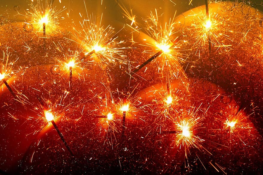 sparklers, radio, spray, a pastra, dispozitie, ușoară, Crăciun, festival, stea