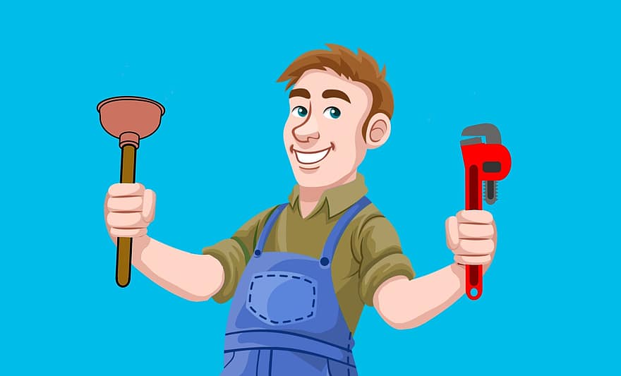 Plumber, Repair, Tools, Pipe, Plunger, Wrench, Plumbing, Home, Worker, Construction, Service