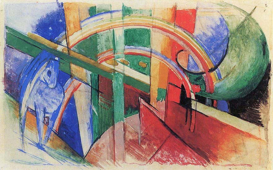 ペインティング、フランツ・マルク、抽象、アート、ドイツの画家