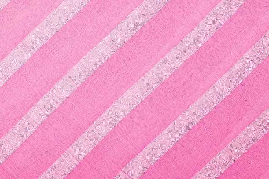 rosa Hintergrund, rosa Tapete, gestreifter Hintergrund, Hintergrund, zerknittertes Papier, Textur, abstrakt, Stoff