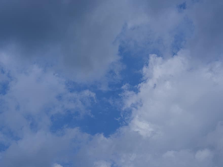 Himmel, Wolken, Kumulus, Luftraum, draußen, Meteorologie