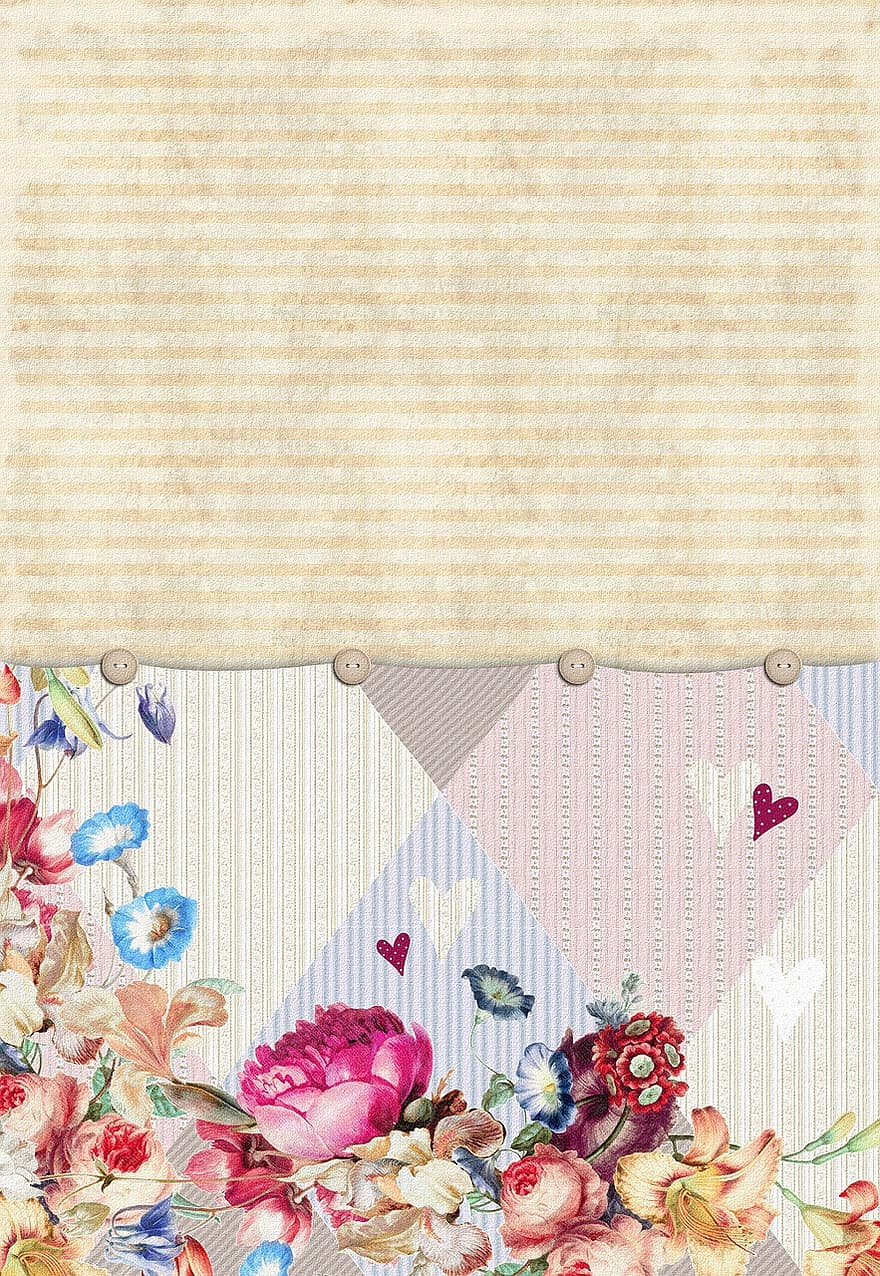 Vintage, Background, Flowers, Texture, Pattern, Old, Ornaments, Structure, Paper, Stationery