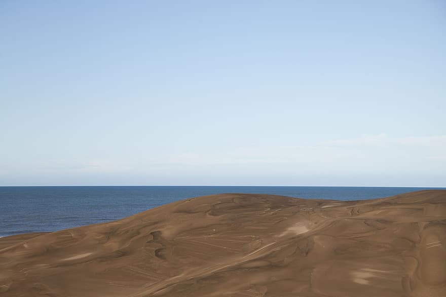 morze, wydmy, piasek, Bahia Blanca, ocean