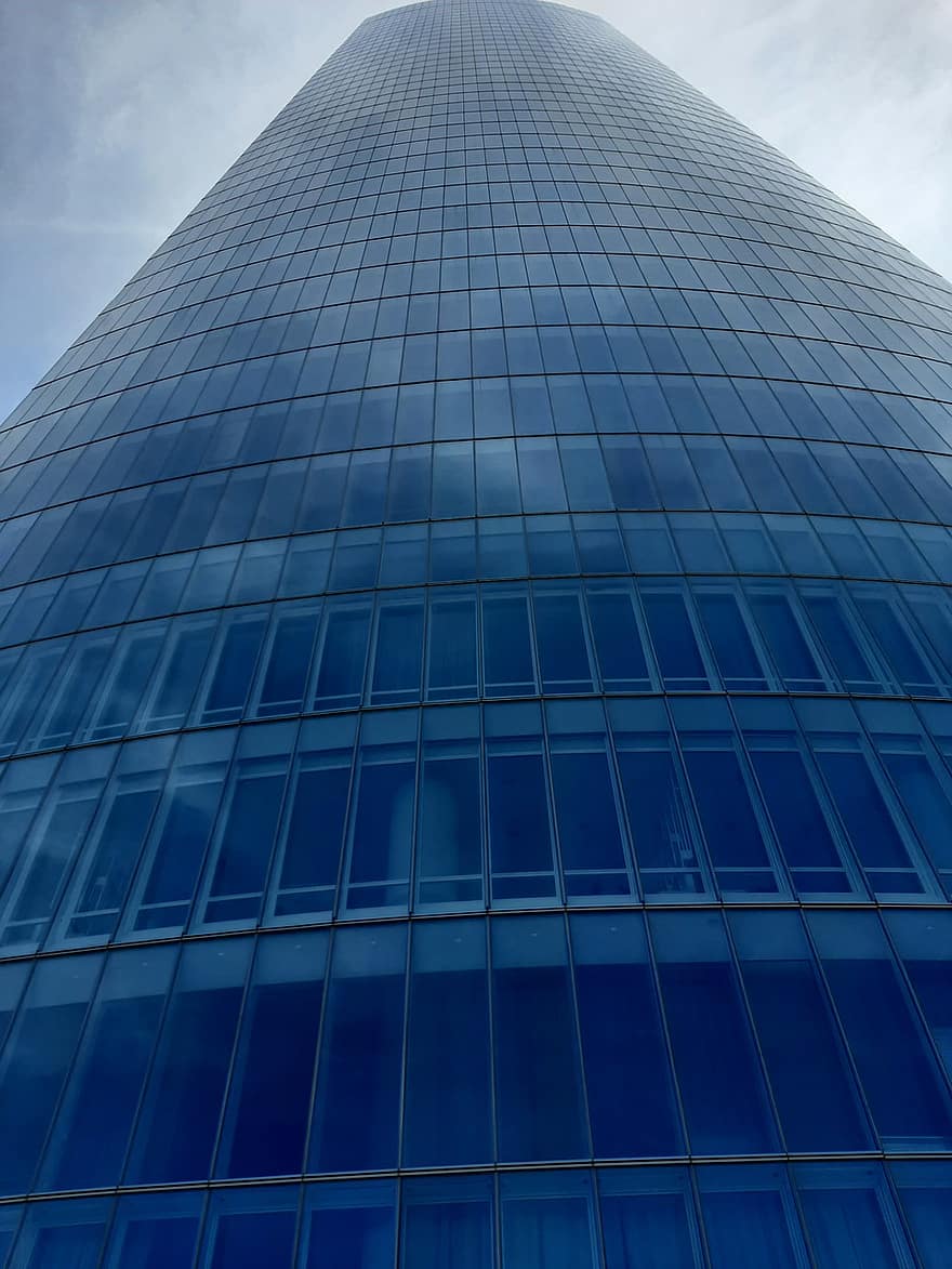 Skyscraper, Building, architecture, modern, built structure, building exterior, blue, window, futuristic, reflection, glass