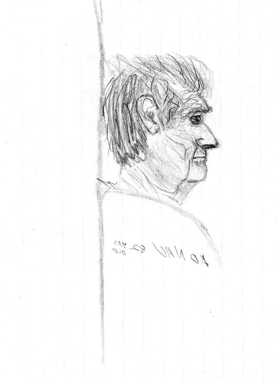 vecchio uomo, disegno a mano, Torgerson, disegnare, arte, disegno, scarabocchio, creatività, design, disegno a matita, acquerello