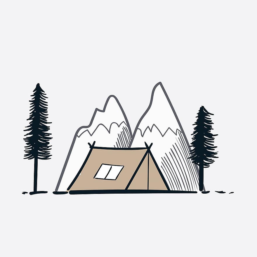 muntanyes, campament, tenda, recreació, senderisme, aventura, nit, tarda, càmping, a l'aire lliure, salvatge