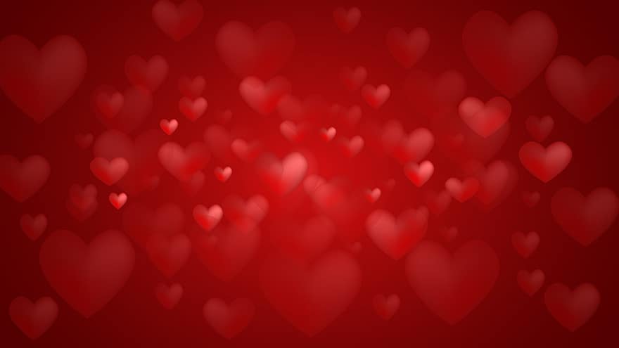 fons, cors, amor, fons del cor, Sant Valentí, vermell, dia, decoració, romanç, forma, disseny