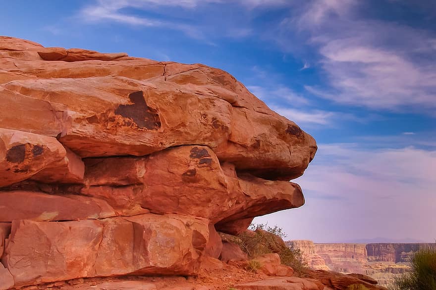 grand canyon, punaiset kivet, karhu pää, vuori, kiviä, luonto, Arizona, Yhdysvallat, punainen, rock, Mohan
