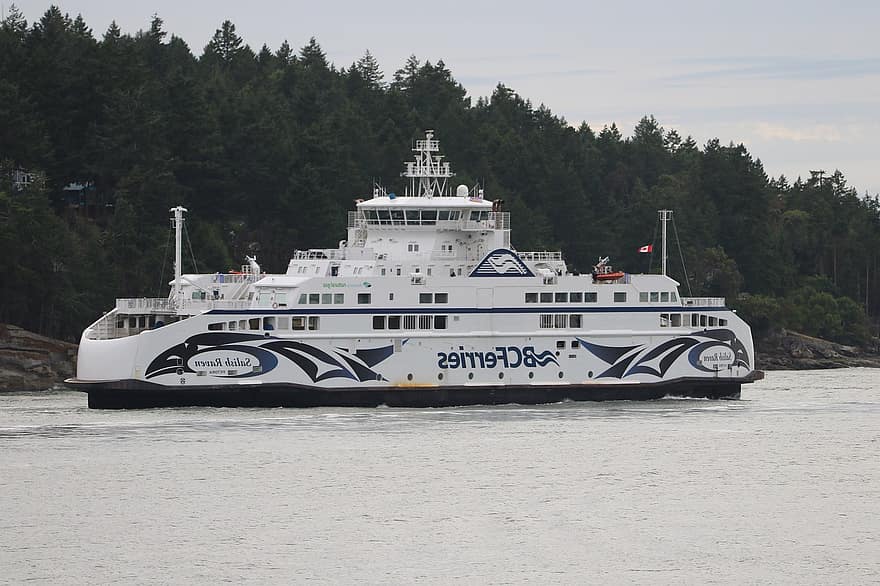 Ferry, Sea, Travel, British Columbia, Boat, Ship, Ocean, Transport