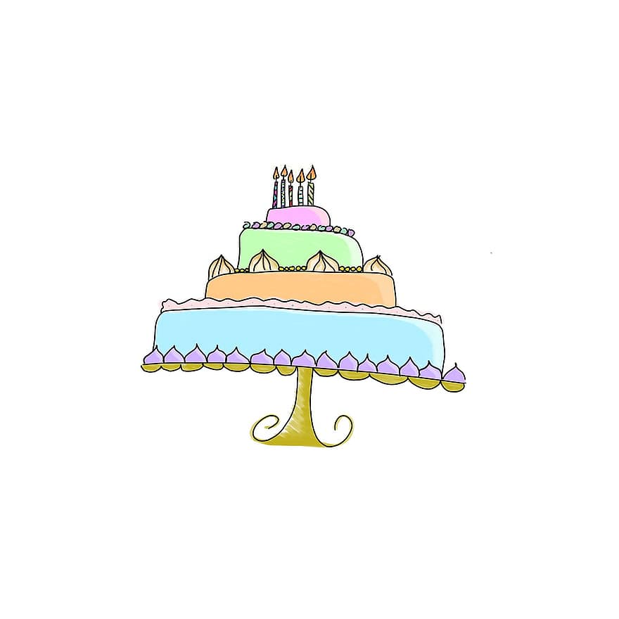 Všechno nejlepší k narozeninám, dort, narozeniny, jídlo, sladký, dezert, oslava, Lahodné, večírek, poleva, svíčky
