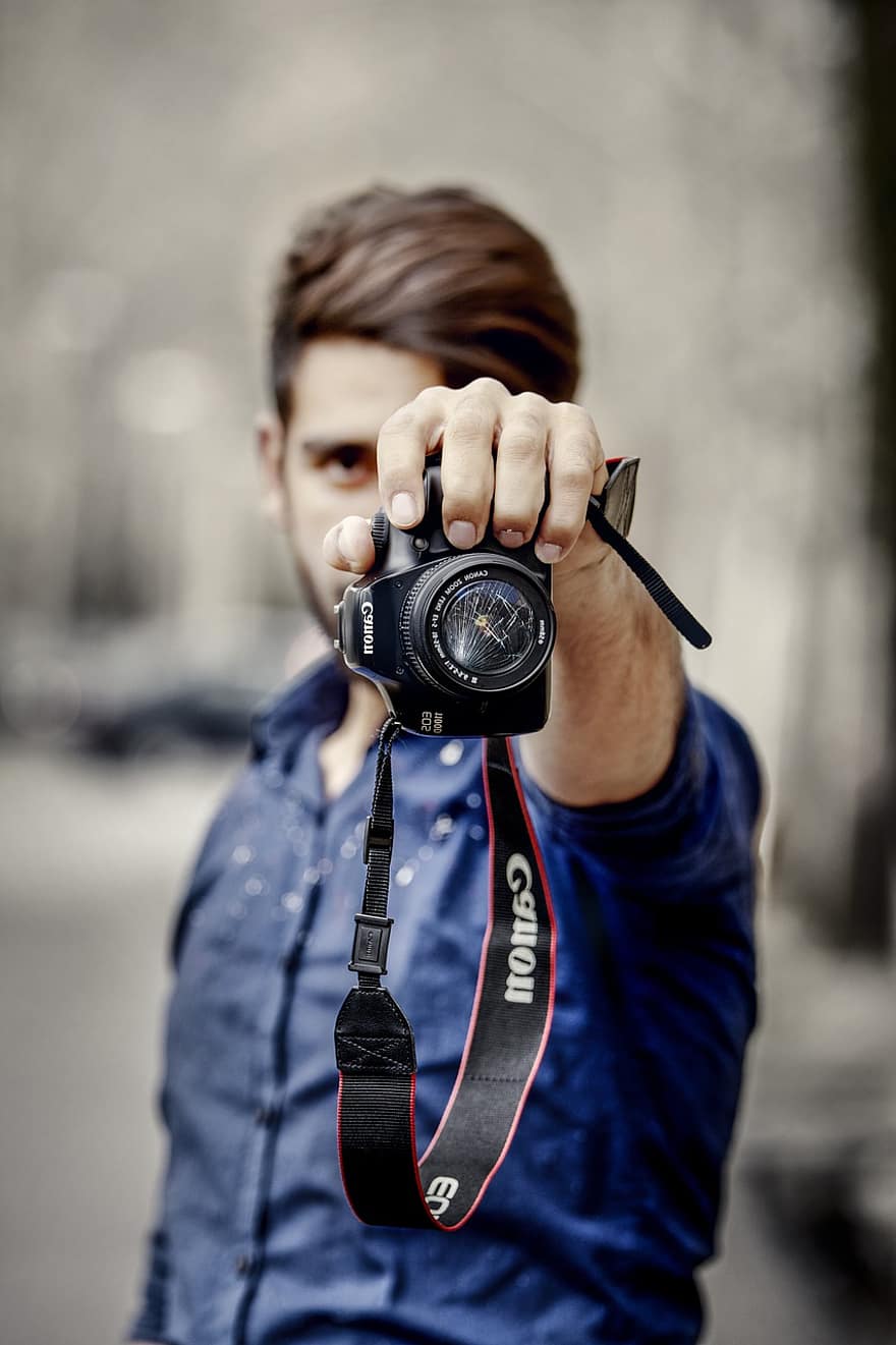Camera, Man, Canon, Dslr, Slr, Digital Camera, Photographer, Male Photographer, Photography, Portrait, Taking A Photo