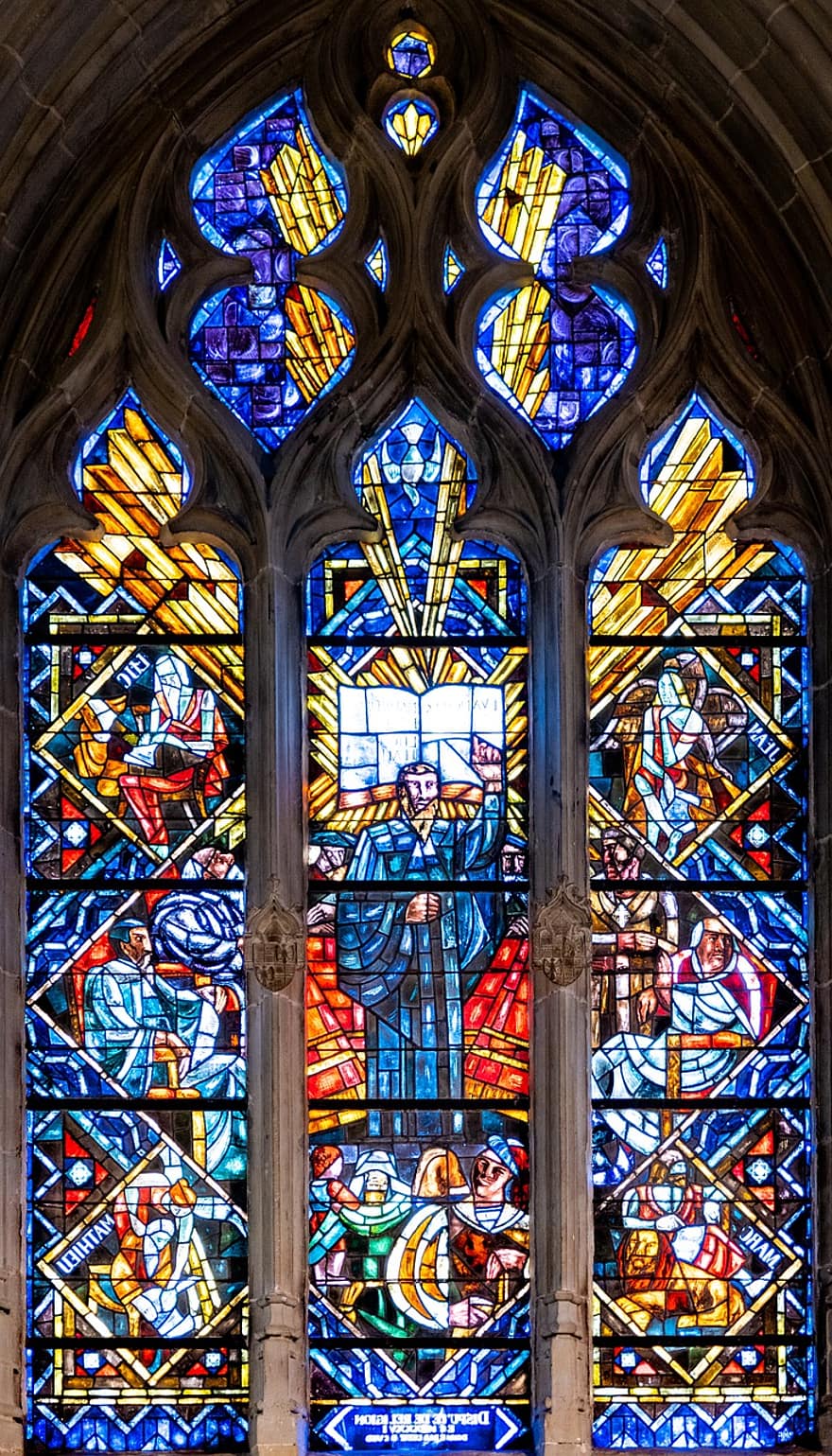 pletglas, helligt hjerte, religion, tro, farverig, kirke, guddommelig, katolsk, farvede glas, katedral, Lausanne