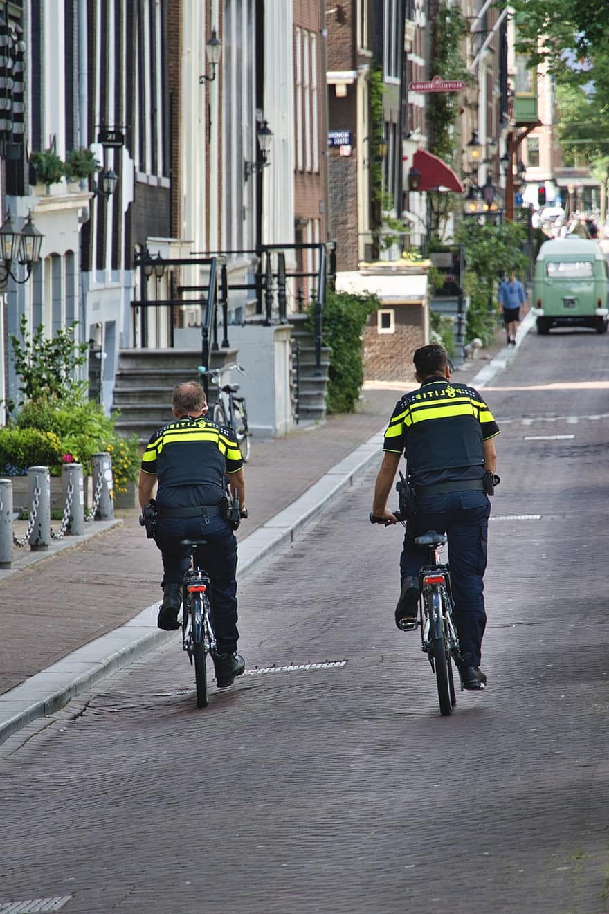 police, Sécurité, vélos, sécurité, gardes