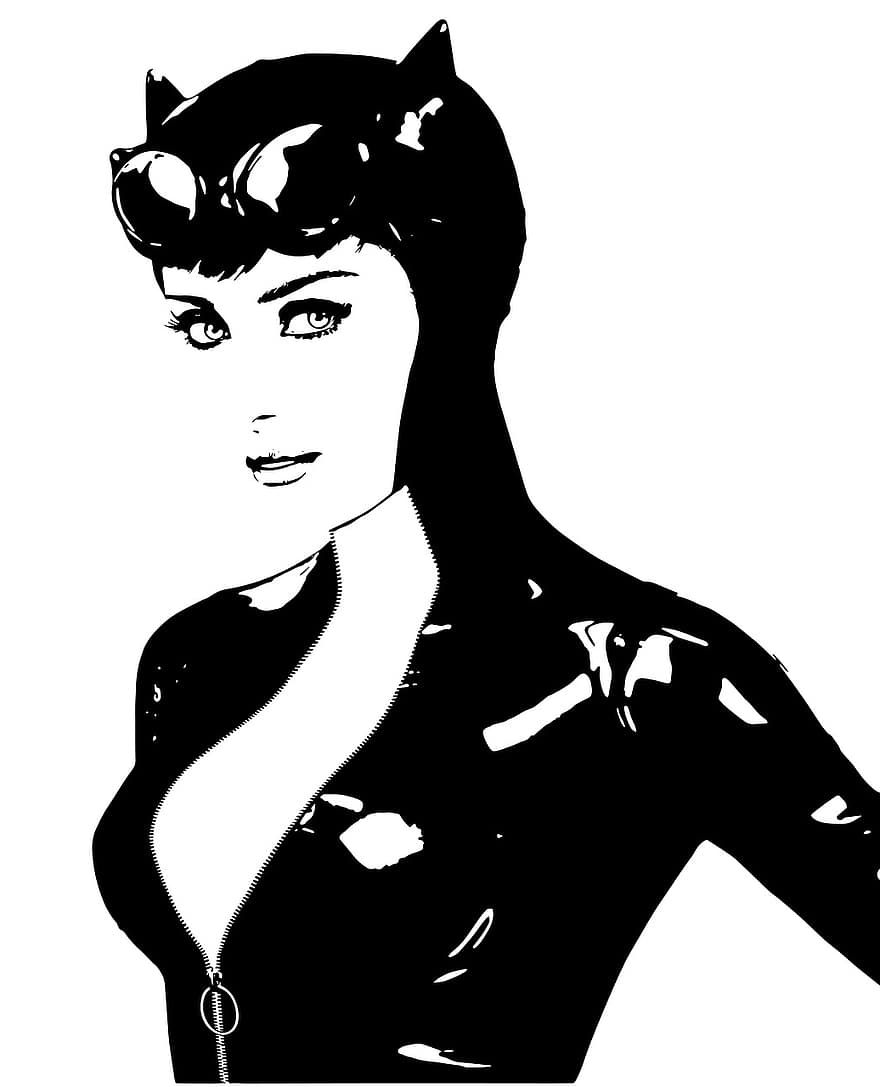 kat, Catwoman, superhelt, tegneserie, vidunder, biograf, film, mennesker, mode, kvinde, illustration