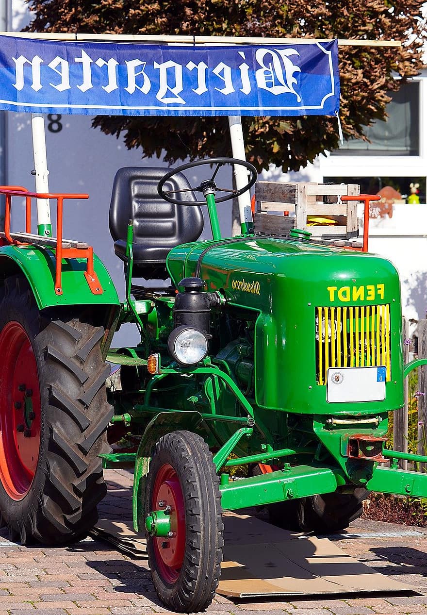 tractor, màquina, motor, agricultura, granja, maquinària, escena rural, pagès, color verd, collita, maquinària agrícola