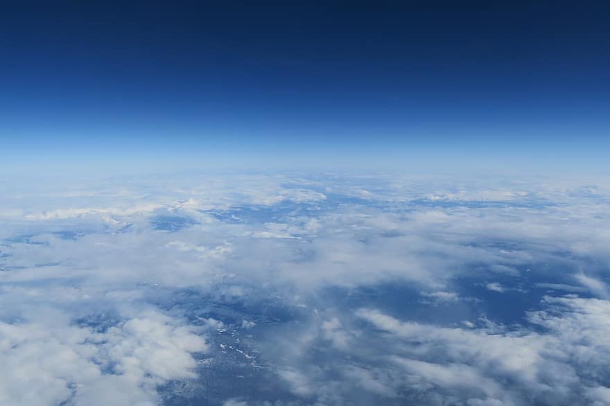 cel, núvols, Cúmulus, espai aeri, a l'aire lliure, vista, fons de pantalla, blau, vista aèria, núvol, temps