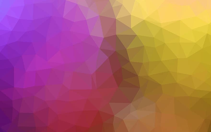 gradient, lilla, gul, rosa, polygon, triangel