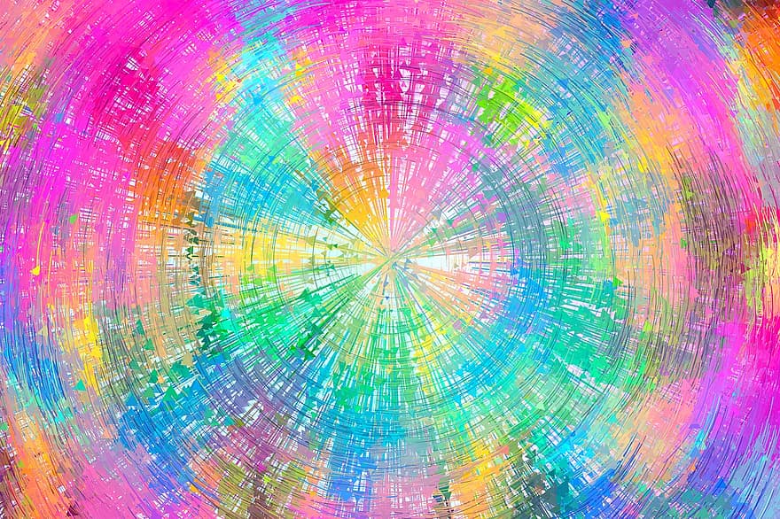 Color, Radial, Concentric, Texture, Blur, Middle, Colorful, Rays, Pattern, Background, Wallpaper