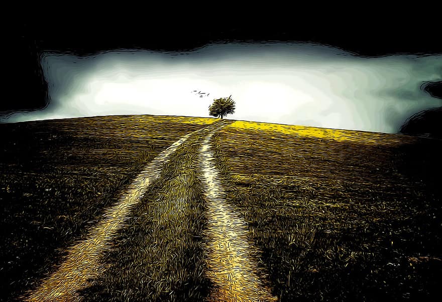 Road, Grass, Wild, Nature, Landscape, Travel, Tree, Way, Outdoor, Country, Nobody