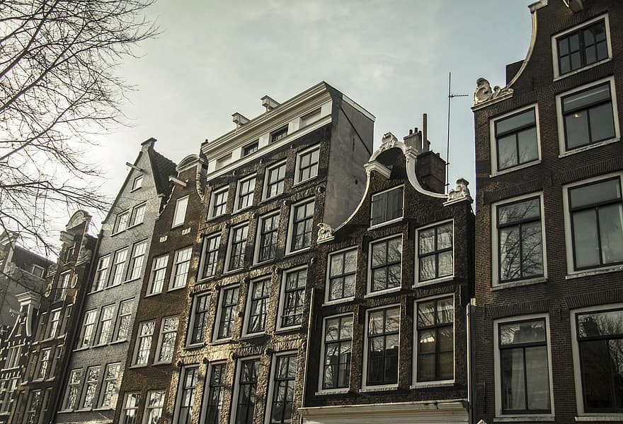 Амстердам, исторически, стар град, Холандия, Европа, град, улица