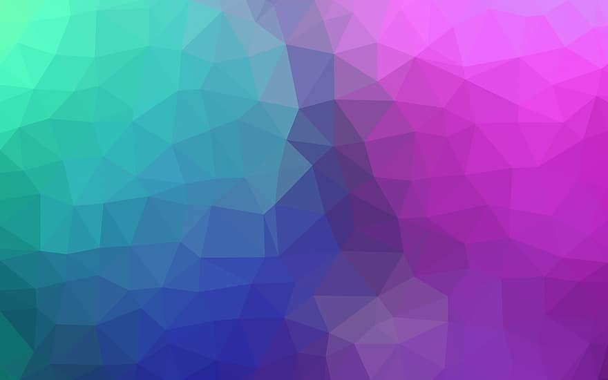 紫の、ティール、テクスチャ、バックグラウンド、カラフル、勾配、三角形、設計、ポリゴン