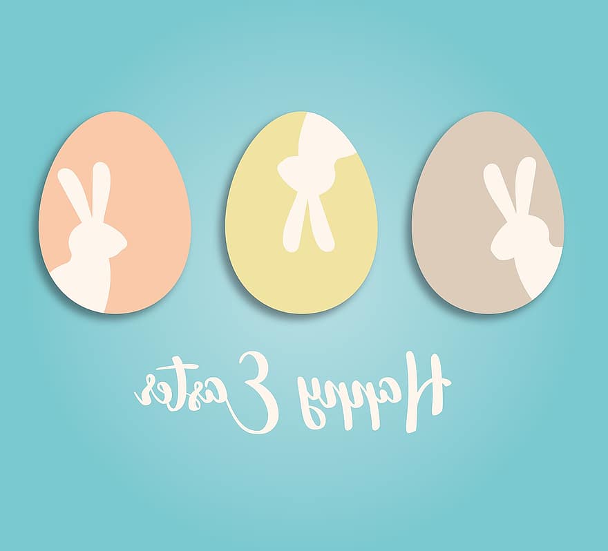 Easter, Easter Eggs, Greeting Card, Easter Background, Easter Wallpaper, Happy Easter, rabbit, celebration, illustration, religion, vector