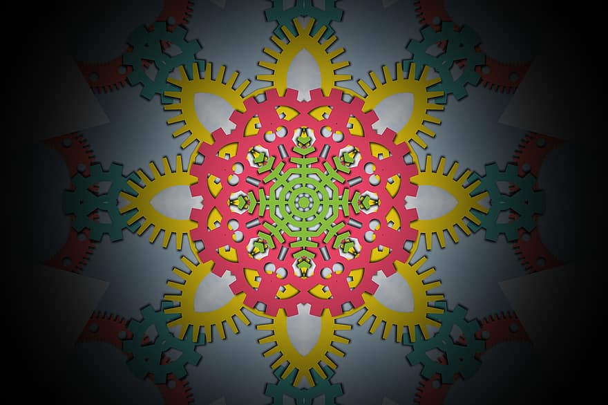 Mandala, Ornament, Hintergrund, Tapete, Muster, Rosette, Dekor, dekorativ, symmetrisch, Design, Illustration