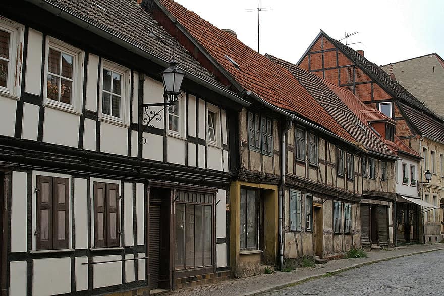 edifici, teixit, monument, històric, tangermünde, saxònia-anhalt, truss, façana, Renovació necessària, centre històric, arquitectura