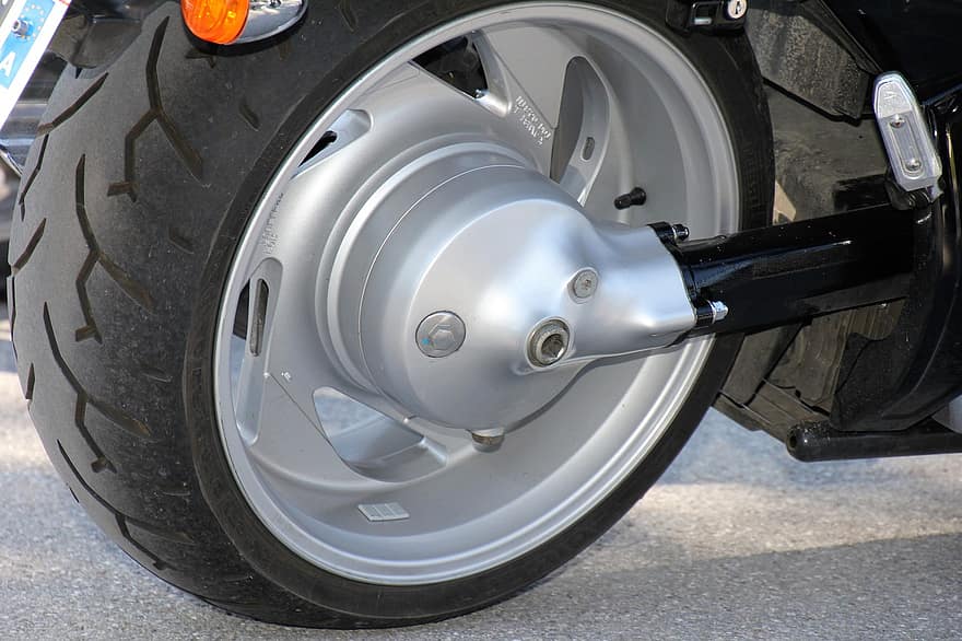 moto, vora, roda, vehicle, vehicle de dues rodes, crom, metall, plata