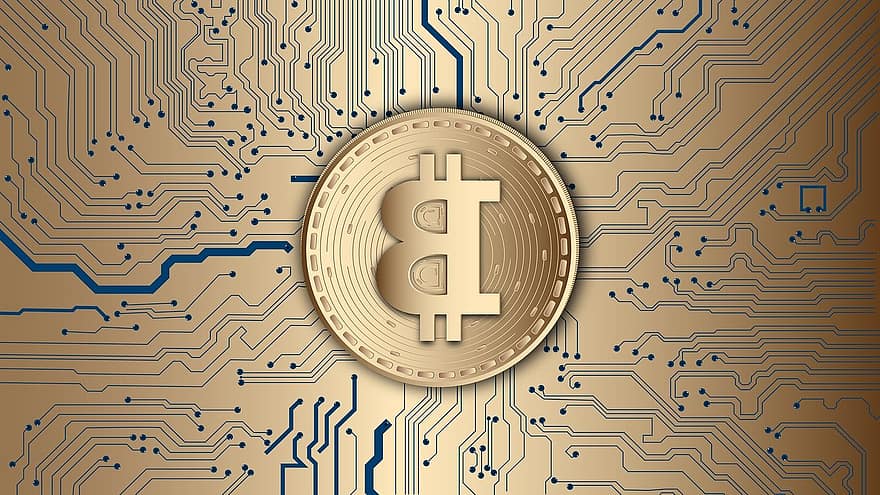 bitcoin, moneta, tecnologia, i soldi, criptovaluta, blockchain, Brown Money