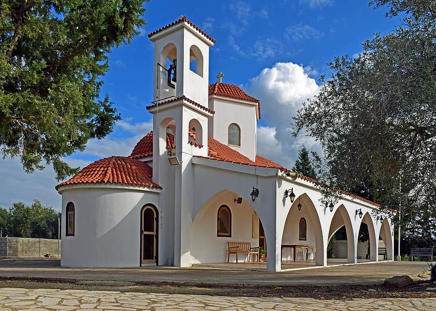 kyrka, kapell, cypern, arkitektur, religion, kristendom