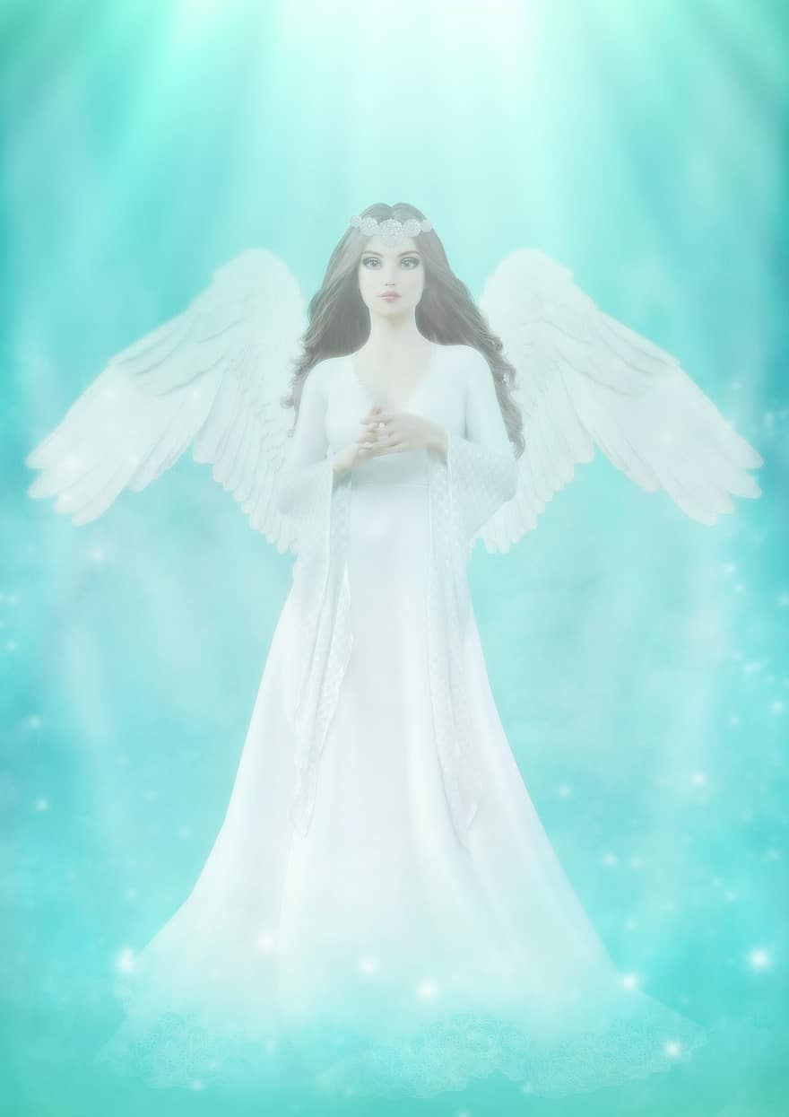 anděl, Anděl strážný, křídlo, naděje, nebeský, světlo, nálada, emoce, víra, osvětlení, atmosféra