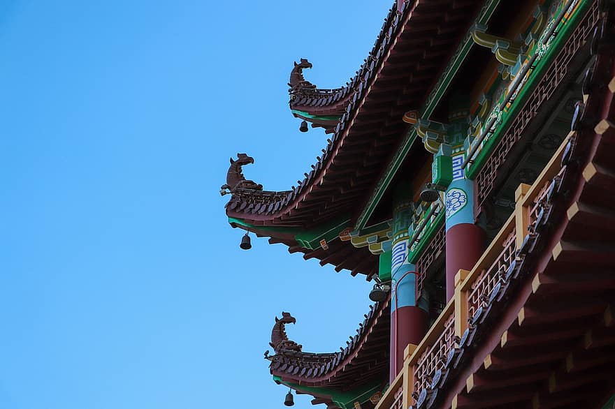 Heming Tower, Building, Architecture, China, Shanghai, Chuansha, Asia, Ancient Architecture, Tourism, Culture
