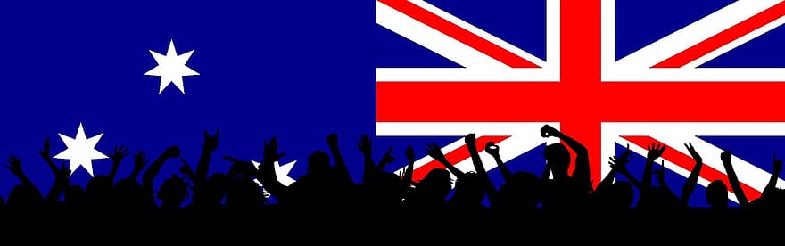 Australien, patriotisk, flagga, nationell, nationalitet