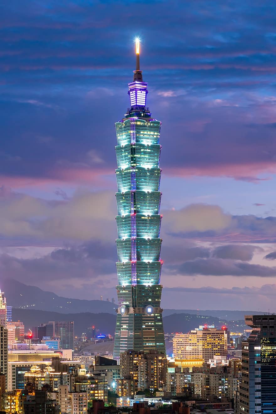 台湾、台北、台北101、シティ、都市、大都市、アジア、タワー、超高層ビル