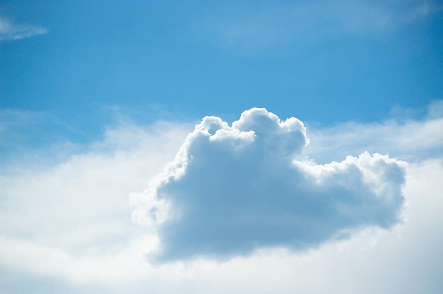 雲、空、雰囲気、cloudscape、青空、積乱雲、曇り、ふわふわ、日