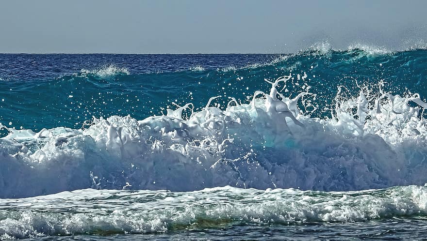 mar, onda, costa, natureza, de praia, oceano, espuma do mar, esguicho, spray, agua