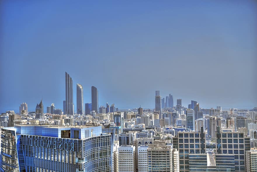 abu, Dhabi, panorama, Abu Dabis, miestas, uae, arabų, papludimys, Jungtiniai Arabų Emyratai, dykuma, Dubajus