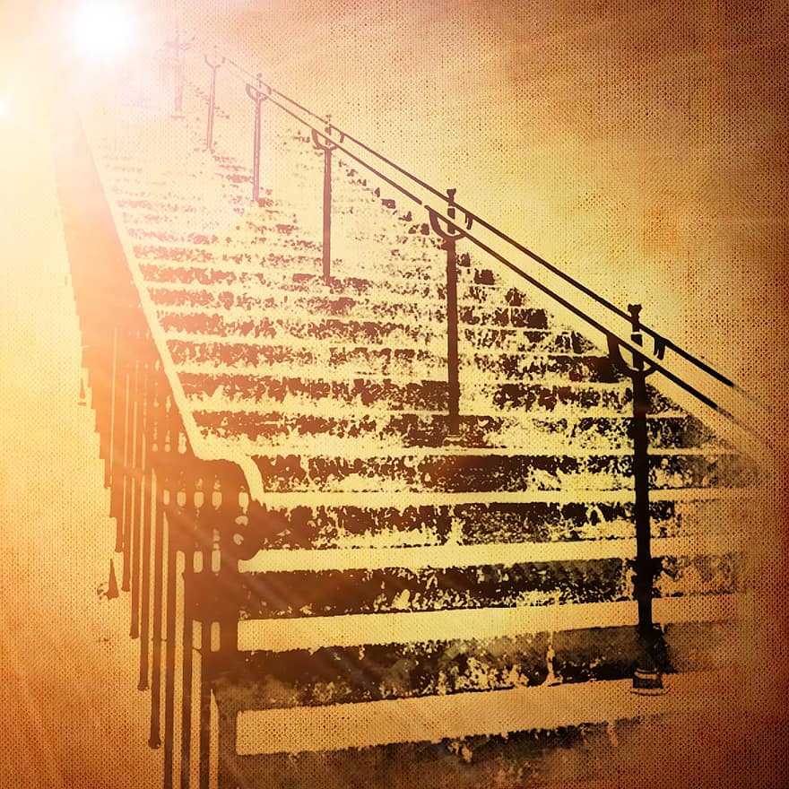 lépcsők, szakaszában, szürreális