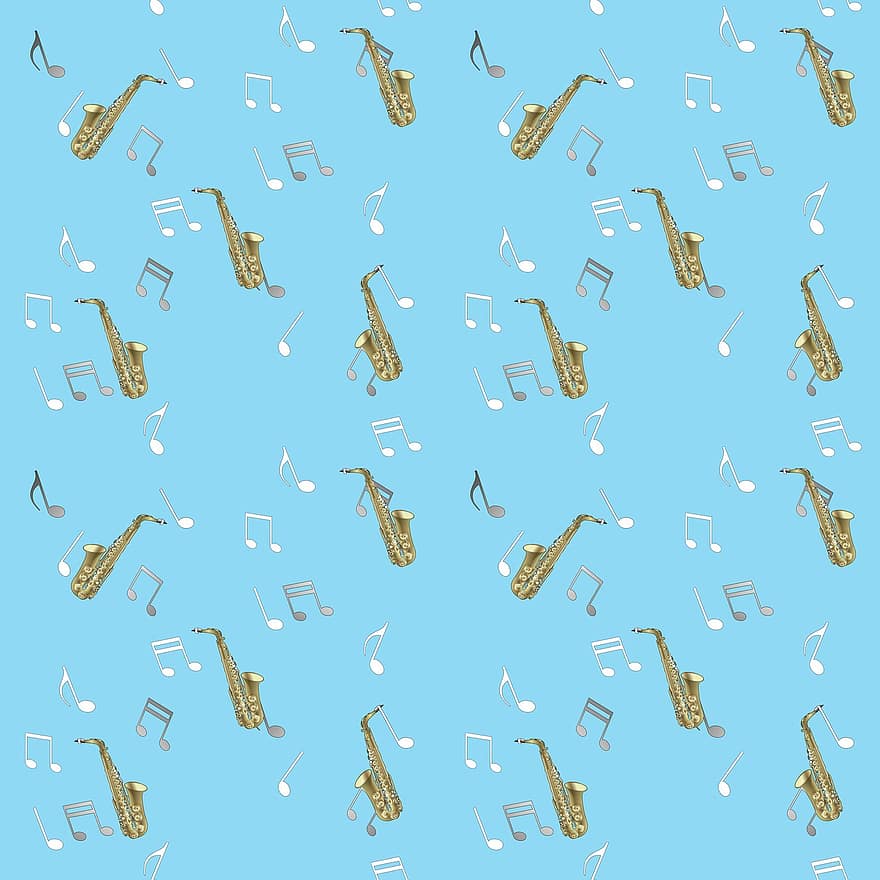 jazz, música, saxofón, musical, instrumento, oscilación, latón, alto, fondo, ilustración, antecedentes