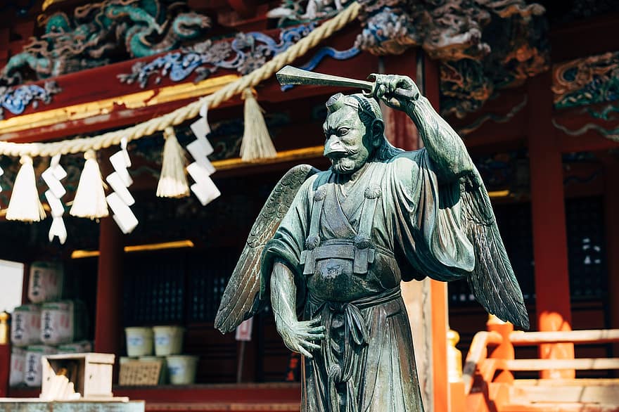 santuário, xintoísmo, Monte Takao, estátua, escultura, arquitetura, Antiguidade, monumento, arte, religião, pedra