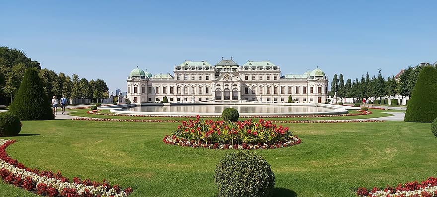 宮殿、バロック、建物、建築、ウィーン、オーストリア、旅行