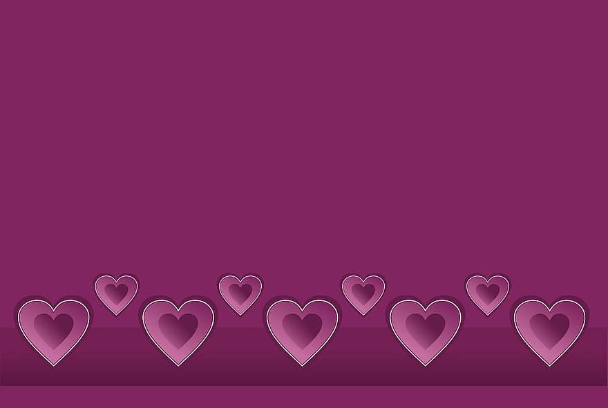 фон, сердца, пурпурный, розовый, любить, валентина, день